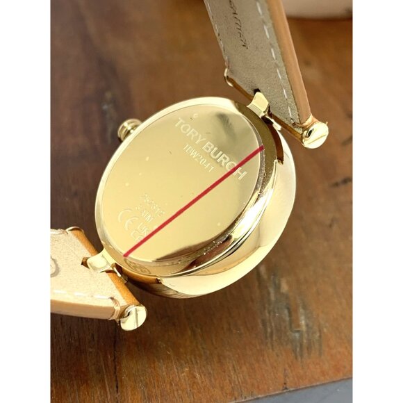 Tory Burch Women\'s Watch TBW2041 Quartz Cream Dial Gold Leather Band 30mm main image 5